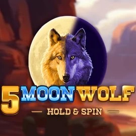 5 Moon Wolf logo – Slots by Apparat Gaming at Vegas Hero Casino