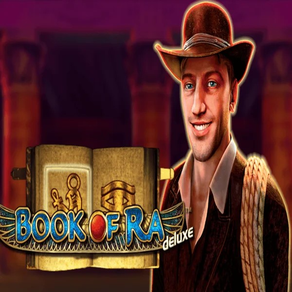 Book of Ra Deluxe game by Novomatic – logo hosted on Vegas Hero Casino